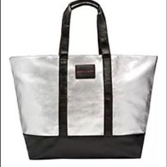 Victoria’s Secret Limited Edition Silver/Black Bag - Picture 1 of 2